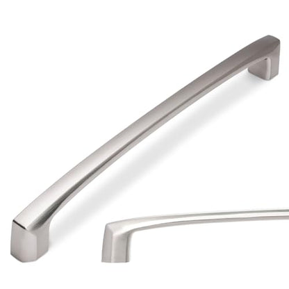 10 Pack 7-1/2 Inch Kitchen Cabinet Handles Brushed Satin Nickel Cabinet Pulls Silvery Drawer Pulls Zinc Alloy Kitchen Hardware - color: Brushed Satin Nickel, size: 7-1/2'' Hole Center(192mm)