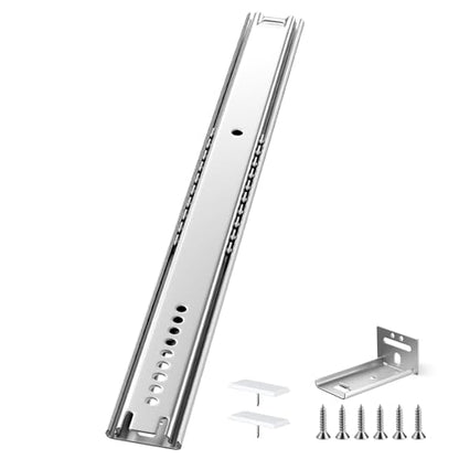 14 Inch Center Mount Drawer Slides 4 Pcs, Heavy Duty Hidden Rails - size: 14 Inch