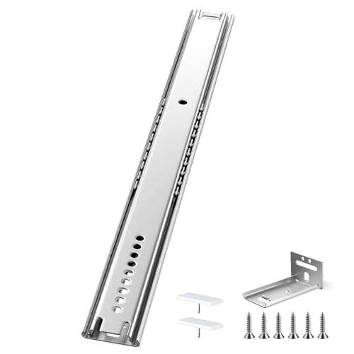 20 Inch Center Mount Drawer Slides 4 Pcs, Heavy Duty Hidden Rails - size: 20 Inch