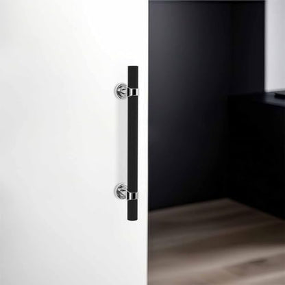 20 Pack 5 Inch Cabinet Pulls knurled Matte Black and Polished Chrome Kitchen Cabinet Handles Aluminum and Zinc Alloy Drawer Pulls Solid Cabinet Hardware - color: Black and Polished Chrome, size: 5'' Hole Center(128mm)