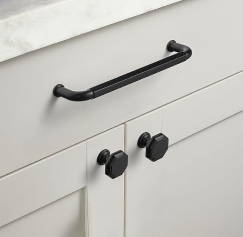 Goo-Ki 6 Pack 3 Inch （76mm） Hole Center Cabinet Pulls Matte Black Zinc Alloy Kitchen Drawer Pulls Drawer Handles 3.45 Inch Length 2201-B-76 - color: Matte Black, size: 3 Inch Hole Centers