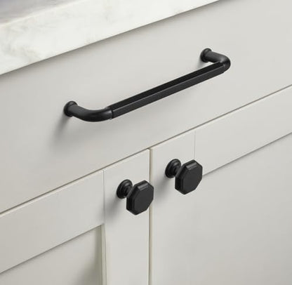 Goo-Ki 6 Pack 3 Inch （76mm） Hole Center Cabinet Pulls Matte Black Zinc Alloy Kitchen Drawer Pulls Drawer Handles 3.45 Inch Length 2201-B-76 - color: Matte Black, size: 3 Inch Hole Centers