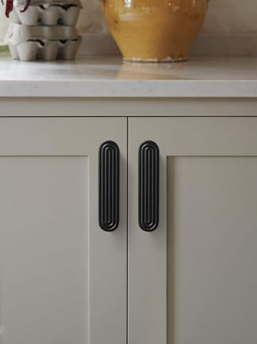 Cabinet Pulls Black 3-3/4" Hole Center 5 Pack - color: Black, size: 3-3/4"(96mm) Hole Center