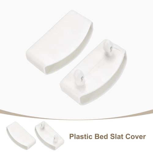 uxcell 12 Pcs 55mm x 12mm Plastic Bed Slat End Caps, Bed Slat Cover White - color: White, size: 55mm x 12mm