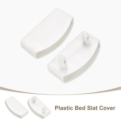 uxcell 12 Pcs 55mm x 12mm Plastic Bed Slat End Caps, Bed Slat Cover White - color: White, size: 55mm x 12mm