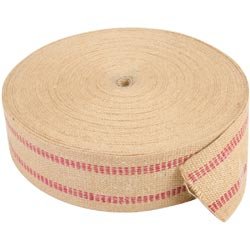 Red Jute Webbing Roll – 72 Yards Burlap Furniture Webbing for Chair Repair, Upholstery Seats & Stools, Rustic Crafting, Wreath Making, Home Décor & DIY Project