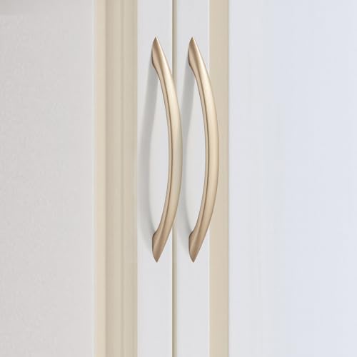 Cabinet Handles 5 Inch Gold Curved Drawer Pulls, 30 Pack - color: Gold