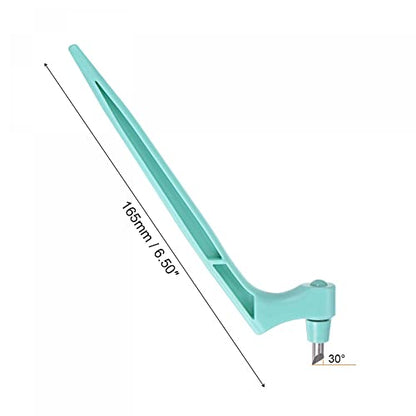 uxcell Craft Cutting Tools, 360 Degree Rotating Blades Stainless Steel Cutter with 15 Degree Blade for DIY Crafts Stencils Scrapbooks, Light Blue - color: Light Blue