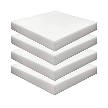 Foamma 4-Pack 2" x 18" x 18" High Density Upholstery Foam, Chair Cushion Square Foam for Dining Chairs, Wheelchair Seat Cushion Replacement - size: 4-Pack
