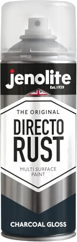 JENOLITE Directorust Gloss Finish Aerosol, Charcoal Grey 1x13.5oz - color: Charcoal/Gray