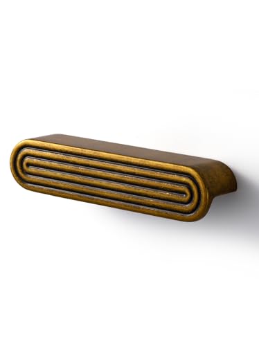 Cabinet Pulls Antique Brass 3-3/4" Hole Center 5 Pack - color: Antique Brass, size: 3-3/4"(96mm) Hole Center
