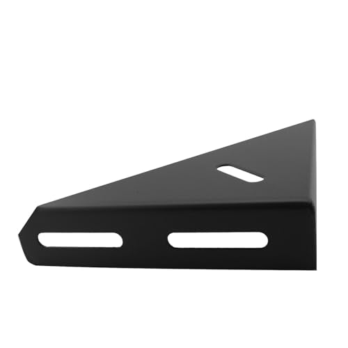 2PCS Stainless Steel Large Triangular Brackets Right Angle Supports Furniture Connectors Cabinet Storage Box Fixing Hardware Heavy Duty High Strength Bed Frame Corner Supports Black