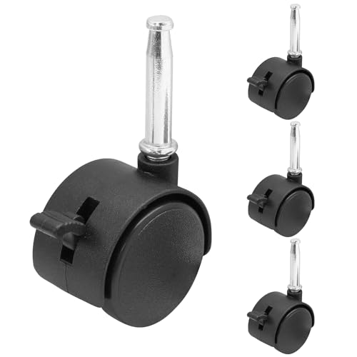 1.5 Inch Swivel Caster Wheels with Brake, 4pcs, M8 Grip Neck Stem - style: 1.5 Inch with Brake-M8 Grip Neck Stem