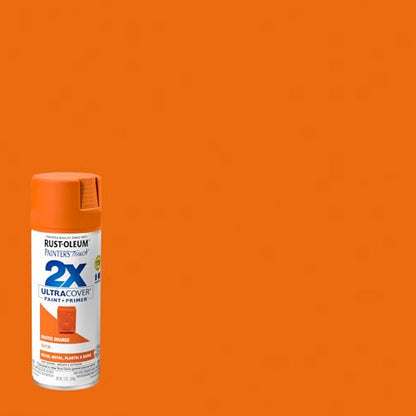 Rust-Oleum Painter's Touch 2X Ultra Cover Spray Paint, Satin Rustic Orange