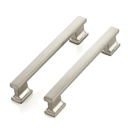Brushed Nickel Cabinet Pulls, 5 Inch (128mm), 20 Pack, Heavy Duty - color: Brushed Nickel, size: 5" Hole Center