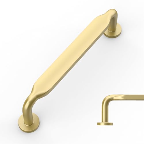 Amerdeco 10 Pack Brushed Gold Cabinet Pulls 3-3/4" - color: Brushed Gold, size: 3.75" hole center, style: 10 Pack