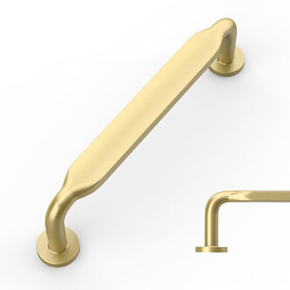 Amerdeco 10 Pack Brushed Gold Cabinet Pulls 3-3/4" - color: Brushed Gold, size: 3.75" hole center, style: 10 Pack