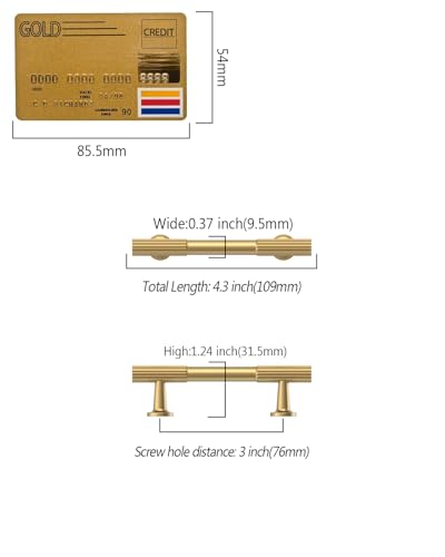 Champagne Bronze Cabinet Handles Kitchen Pulls 3 Inch 10 Pack - color: Champagne Bronze, size: Handle - 3"/76MM Hole Center