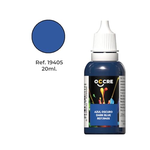 OcCre Premium Quality Satin Acrylic Paint, Primer and Stains for Display Models, Sold Individually (Dark Blue) - color: Dark Blue