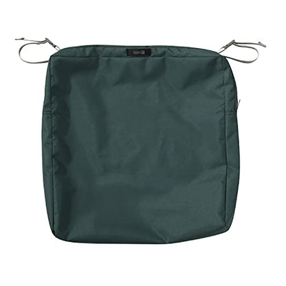 Classic Accessories 62-008-MGREEN-EC Ravenna Seat Cushion, 19x19x3 Inch (Pack of 1), Mallard Green, Chair Seat Cushion - color: Mallard Green, size: 19"W x 19"D x 3"Thick