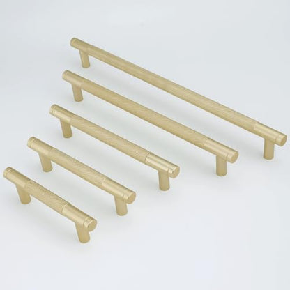 6 Pack 11.3 Inch Brushed Brass Kitchen Cabinet Handles - color: Brushed Brass, size: 11-1/3'' Hole Center(288mm)