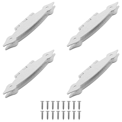 Murtenze 3.5 Inch White Antique H Hinges, 4 Pack - color: White