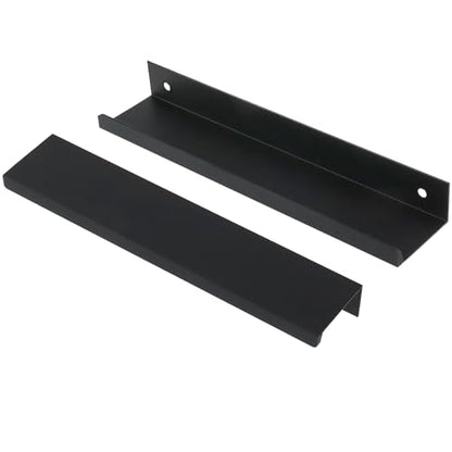 5.9 Inch Finger Pull 6Pcs, 5 Inch Hole Centers, Aluminum Alloy, Black - color: Black, size: 150mm/5.9", style: Straight Edge