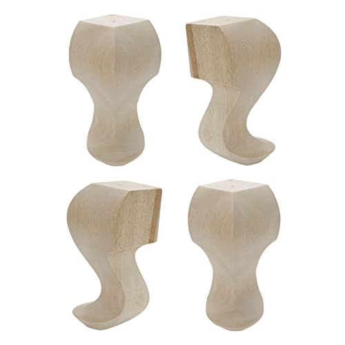 Solid Wood Furniture Legs, 5.83 Inch Height, 4Pcs