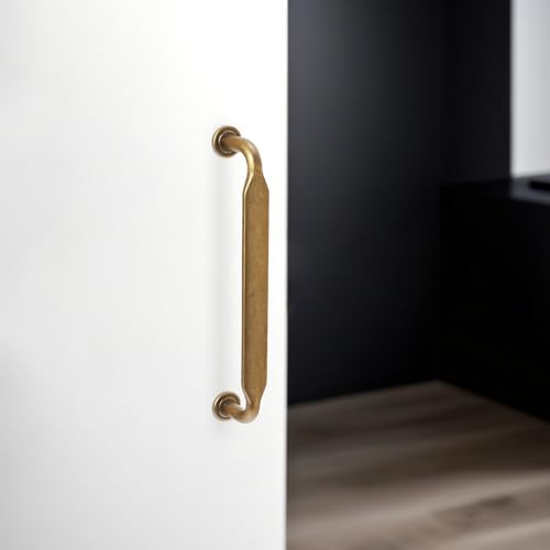10 Pack 5 inch Antique Brass Kitchen Cabinet Handles - color: Antique Brass, size: 5'' Hole Center(128mm)