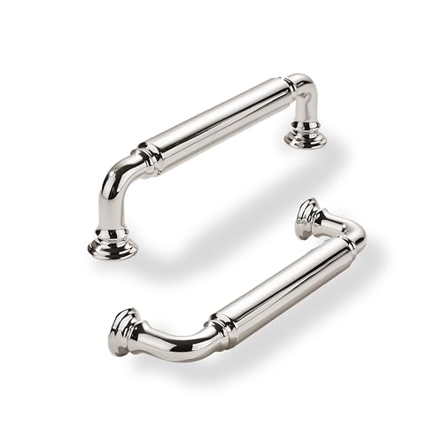 khtumeware 2-Pack Polished Nickel Heavy-Duty Solid Cabinet Pulls, 3-1/2 Inch (89mm) Hole Center, Drawer Pulls, Cabinet Hardware, Suitable for Kitchen Cabinets, Bathrooms and Dressers - color: Polished Nickel, size: 3-1/2 Inch(89mm)Hole Center