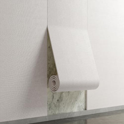 Yutianli 3D Wall Panel Peel and Stick Soundproof Foam Linen Wall White Grey 16.7"x118" Self-Adhesive Decorative Wallpaper Anti-Collision Wall Padding - color: White