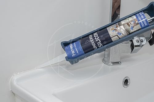 CANOPUS Universal Silicone, Clear, 3-Pack 10oz Each, Waterproof Kitchen & Bathroom Acetoxy Silicone Sealant, Suitable for Indoor and Outdoor Waterproofing and Bonding Applications, Shower Sealant - style: 3-Pack Clear