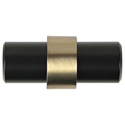 Design House Emery Cabinet Knob, Matte Black, Satin Gold - color: Matte Black/Satin Gold, size: One-Size Knob 5-Pack, style: Emery