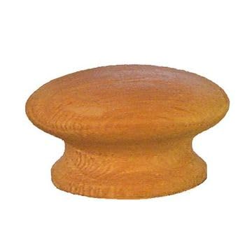 VAN DYKE'S RESTORERS Classic Round Oak Knob – Unfinished Solid Wood Pull for Cabinets, Drawers, and Furniture, Ready to Paint or Stain, Includes Mounting Screw, 1 3/4 - size: 1 3/4 in