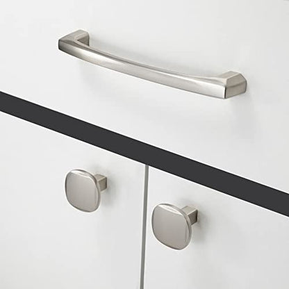 COTYKILEY 10 Pack 5Inch(128mm) Brushed Satin Nickel Kitchen Cabinet Handles Silver Cabinet Pulls Cabinet Door Handles Kitchen Cabinet Hardware Cupboard Drawer Pulls Dresser Handles - color: Brushed Satin Nickel, size: 5" Hole Center（128MM）