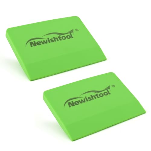NEWISHTOOL Soft Silicone Small Squeegee for Vinyl, 2 PCS Rubber PPF Tool - color: Green