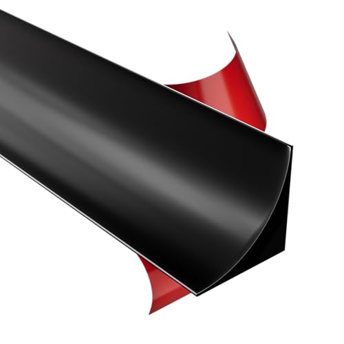 Kneelisa Flexible Quarter Round Molding Trim Peel and Stick 118Inch Black - color: Black, size: 118 Inch