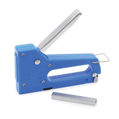 Dritz Home 9050 Light Duty Staple Gun, 5/16-Inch with 100 Staples , Blue - style: Light Duty Staple Gun