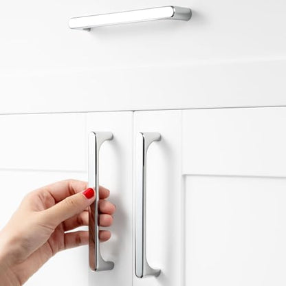 5 Inch Polished Chrome Cabinet Pulls Kitchen Handles 10 Pack 3126 - color: Polished Chrome, size: 5 In Hole Distance
