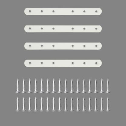 Alise Flat Bracket ,8 Inch White Mending Plate Flat Brace for Wood Shelves - color: White, size: 8 Inch
