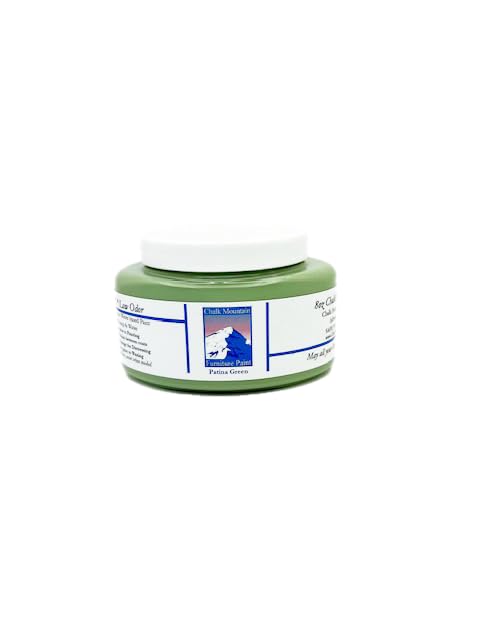 Quality Chalk Furniture Paint. Zero VOC and Low Odor. 54 Beachy and Earthy Colors. (8oz #50 Patina Green)