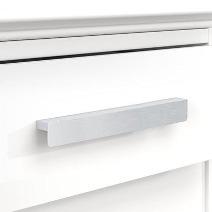 Peaha 10 Pack 10-1/16" Brushed Nickel Cabinet Handles Finger Edge Pulls - color: Brushed Nickel, size: 10-1/16" Hole Center