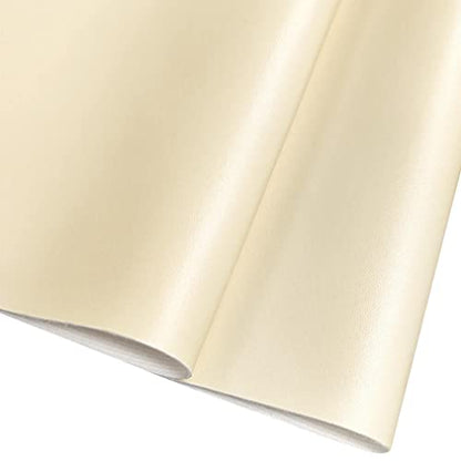 HYANG Smooth Solid Color Beige Faux Leather Sheets 1 Rolls 12"X53" (30cmX135cm),Faux Leather is Great for, Bows,Earrings Handmade DIY Craft Projects Making - color: Beige