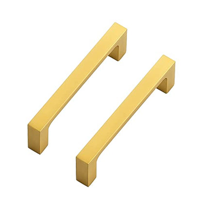 Ravinte Brushed Brass Solid Pulls Cabinet Handles 3-1/2 Inch 30 Pack - size: 3-1/2 Inch Hole Center