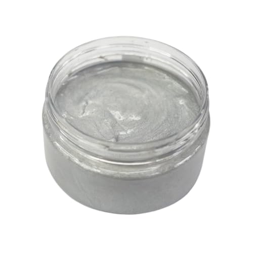 Posh Chalk PCP0012 Metallic Precious Paste - Radiant Silver 110ml - Shimmery High Pigmentation + Depth - Self Sealing - DIY Craft Upcycling Furniture Paint - Indoor + Outdoor Use - color: Radiant Silver