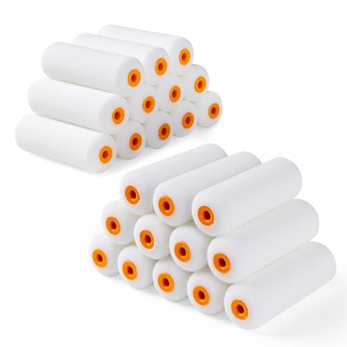 Foam Paint Roller, 4 Inch, 24 Pack, Mini Paint Roller Covers