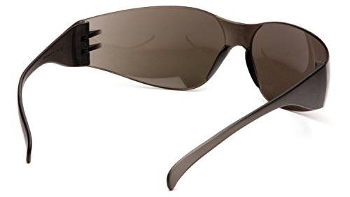 Pyramex Intruder Safety Eyewear Clear Frame Full Foam Padding Clear Anti-Fog Lens - color: Silver Mirror Lens/Silver Mirror Frame, style: Standard