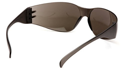 Pyramex Intruder Safety Eyewear Clear Frame Full Foam Padding Clear Anti-Fog Lens - color: Silver Mirror Lens/Silver Mirror Frame, style: Standard