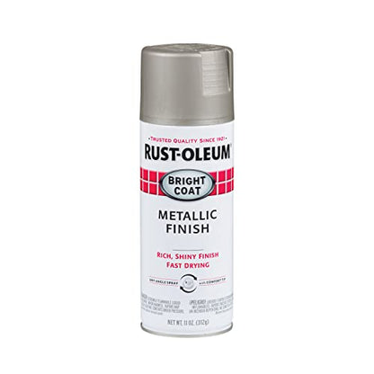 Rust-Oleum Stops Rust Bright Coat Metallic Spray Paint, Aluminum - color: Aluminum, size: 11 Ounce (Pack of 1)