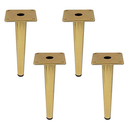 Geesatis 8 Inch Metal Furniture Legs 4Pcs, Slant Angled Tapered Legs,Gold - color: Gold, size: Height: 8 inch & Straight